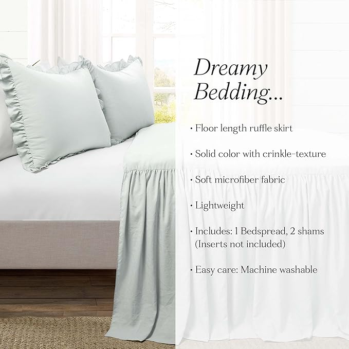 Lush Decor Ruffle Skirt Bedspread Set - Image 6