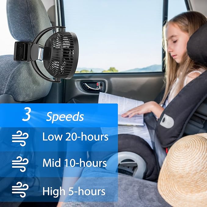 Svinkal Portable Magnetic USB Clip on Fan - Image 3