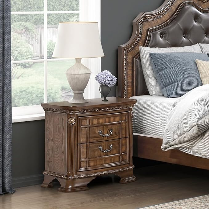 HKHUASEN Traditional Nightstand - Image 2