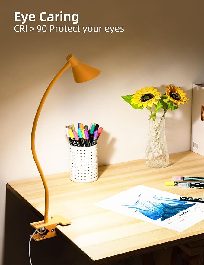 Desk Lamp Clip on Lamp for Bed Headboard LED Reading Light for Bed, 3 Colors 10 - Image 3