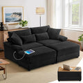 74" Double Chaise Lounge Chair Indoor, Oversized Loveseat by SUNWAVEHOME