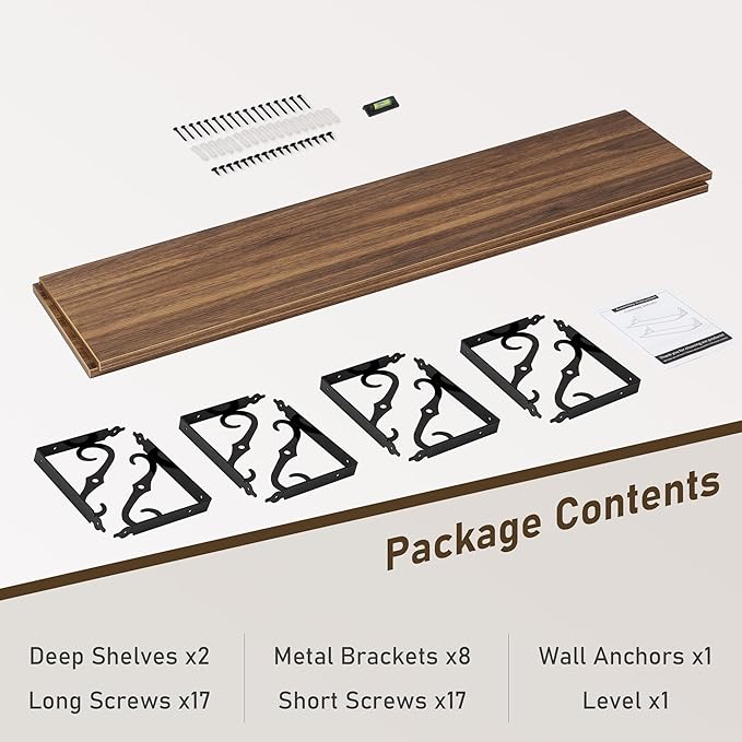 Dreamland Deep Floating Shelves, Wide Display Shelf Wall Mounted - Image 7