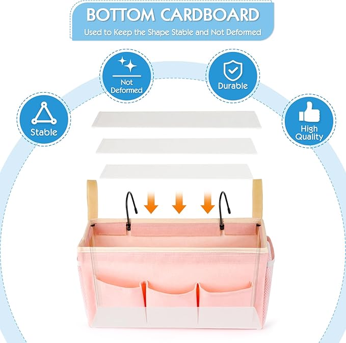 Ozzptuu Bedside Storage Caddy/Bedside Hanging Storage Bag - Image 6
