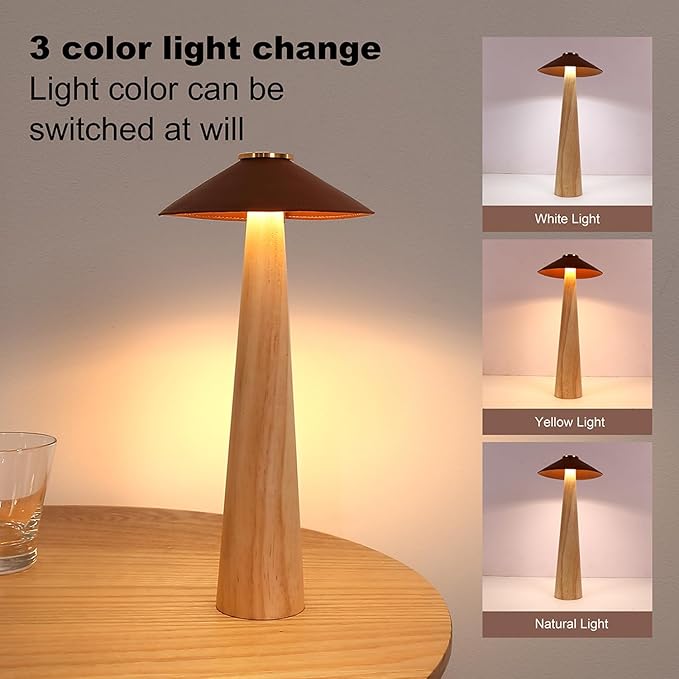 Battery Operated LED Table Lamps, 2000mAh Cordless Desk Lamp - Image 4