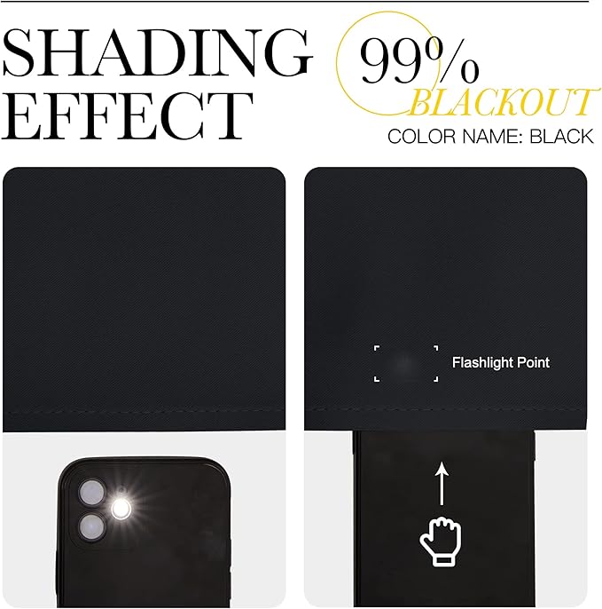 NICETOWN Black Blackout Curtain 108 inches Long - Image 9