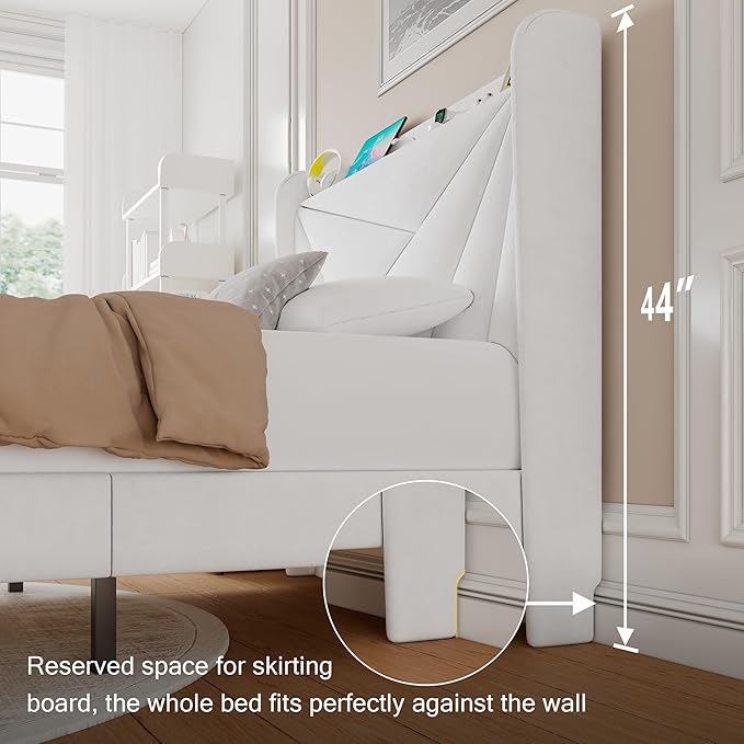 Twin Size Upholstered Bed Frame - Image 7