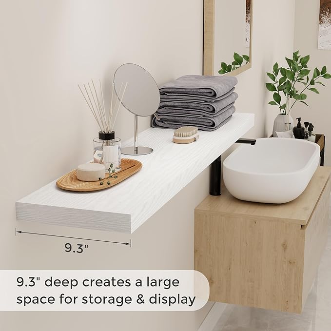 Fun Memories Floating Shelves for Wall, 48 x 9.3 Large Floating Shelf Wall - Image 4
