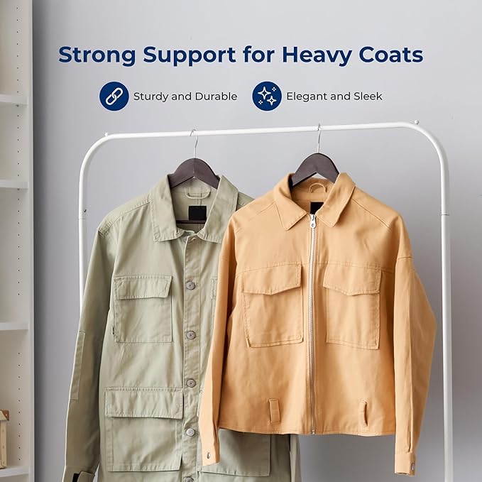 SereneLife 10-Pack Wooden Coat Hangers – Durable Suit Hangers - Image 4
