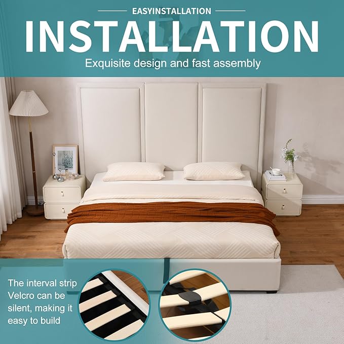 YUHUASHI King Size Bed Frame - Image 8