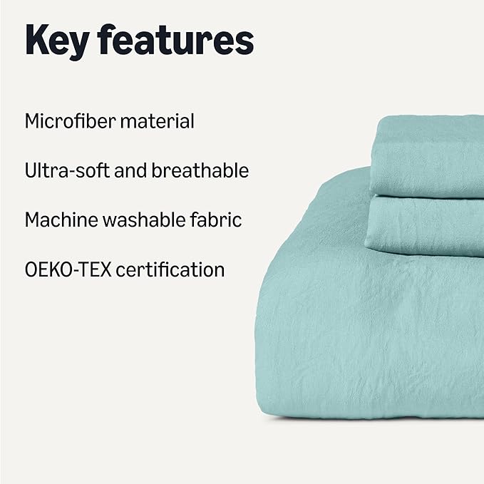 Amazon Basics Brushed Microfiber Comforter Set, Extra Soft - Image 2