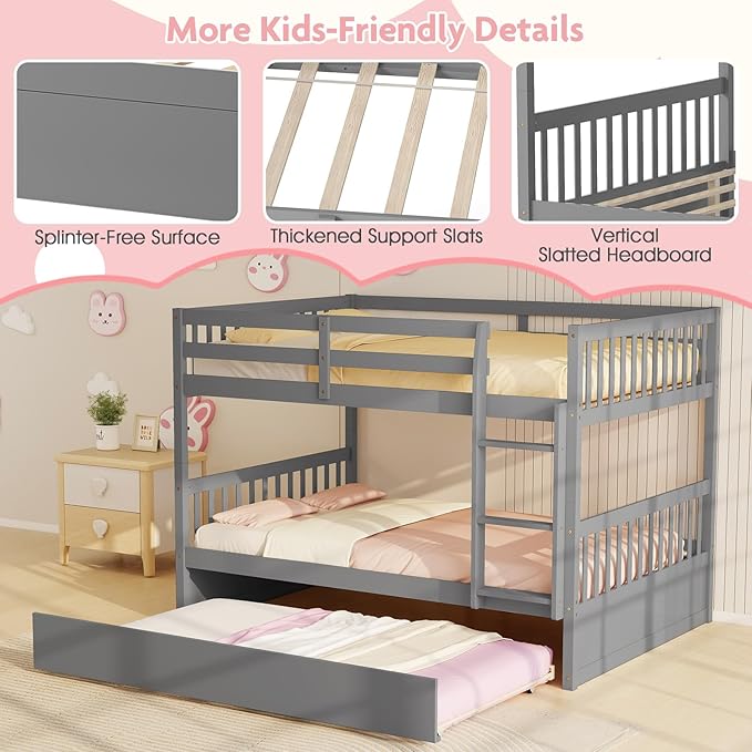 KOMFOTT Wood Full Over Full Bunk Bed - Image 9