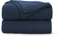 CozeCube Navy Blue Throw Blanket by CozeCube