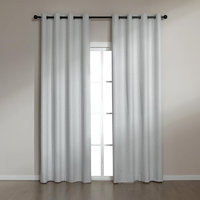 Amazon Basics Faux Linen Blackout Curtains by AmazonBasics