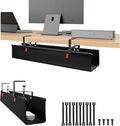 28" No Drill Under Desk Cable Management Tray by Unknown