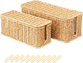 BROWNLILY Cable Management Box, Rattan Style Cord Organizer by Unknown