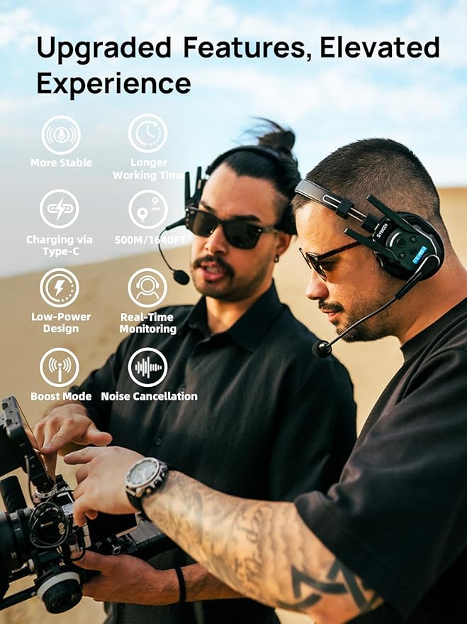SYNCO XTALK XPRO13 Wireless Communication Headset System, Full Duplex 2.4GHz - Image 2