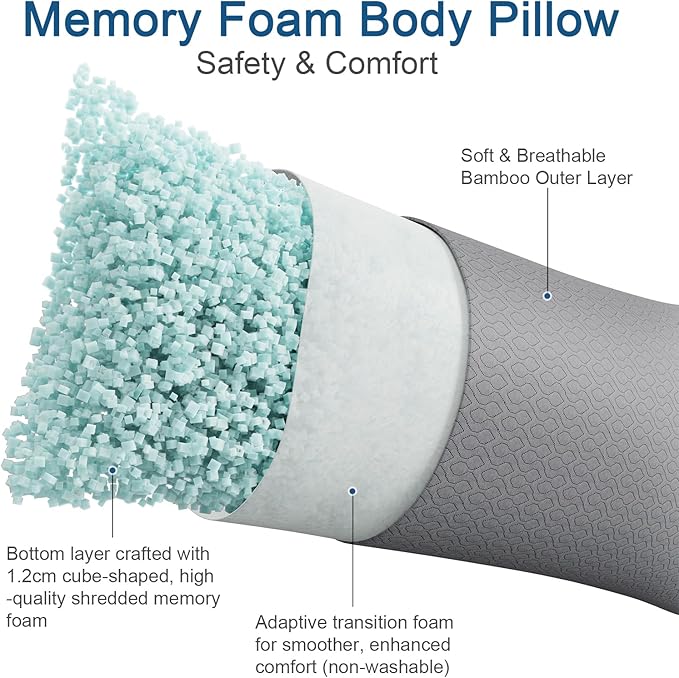 Thick Memory Foam Body Pillow - Image 2