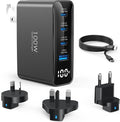 100W USB C Travel Charger, 4-Ports Foldable Travel Adapter Plug Converter by TOPADREChargingEquipment