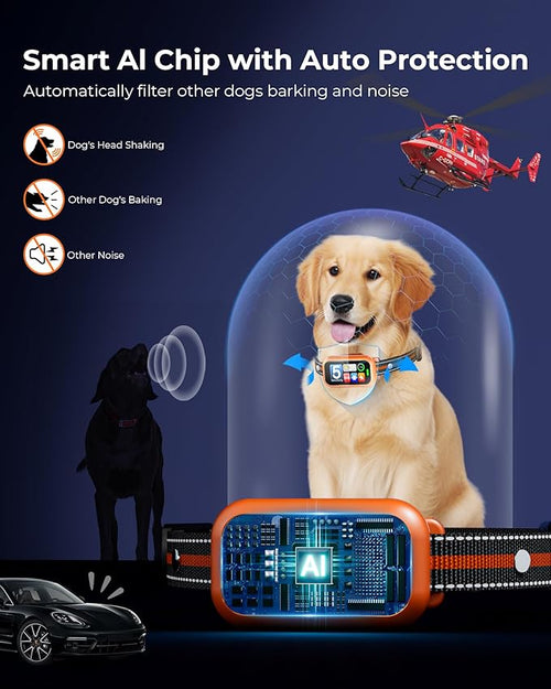 2 Pack Anti Dog Bark Collar for Large Medium Small Dogs, 1s Fast Stop Barking - Image 2