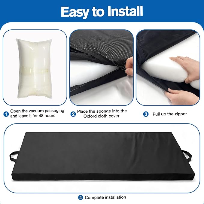 Bedside Fall Mats for Elderly 2.5 Inch Rollable High Density Foam Floor Mats - Image 7