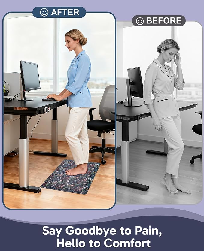 Ophanie Kitchen Mats for Floor, 3/4 inch Thick, 17x28 Anti Fatigue Cushioned Mat - Image 6