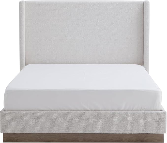 Queen Size Upholstered Bed Frame, Wood Base Floor Platform Beds, No Box Spring - Image 7