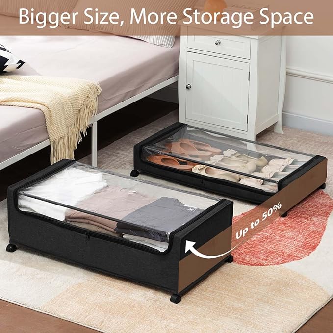 Under Bed Storage with Wheels, Under The Bed Storage Drawers On Wheels - Image 7