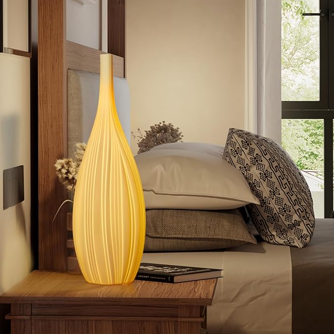 RONDURE 20.6" Modern Ceramic Table Lamp, Modern Bedside Lamps - Image 6