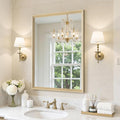 Oak Wood Effect Framed Wall Mirror, 22x30 Rectangle Mirror, Anti-desilvering by Ultrue