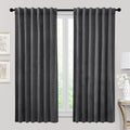 RYB HOME Grey Velvet Curtains 72 inches Long by RYBHOME
