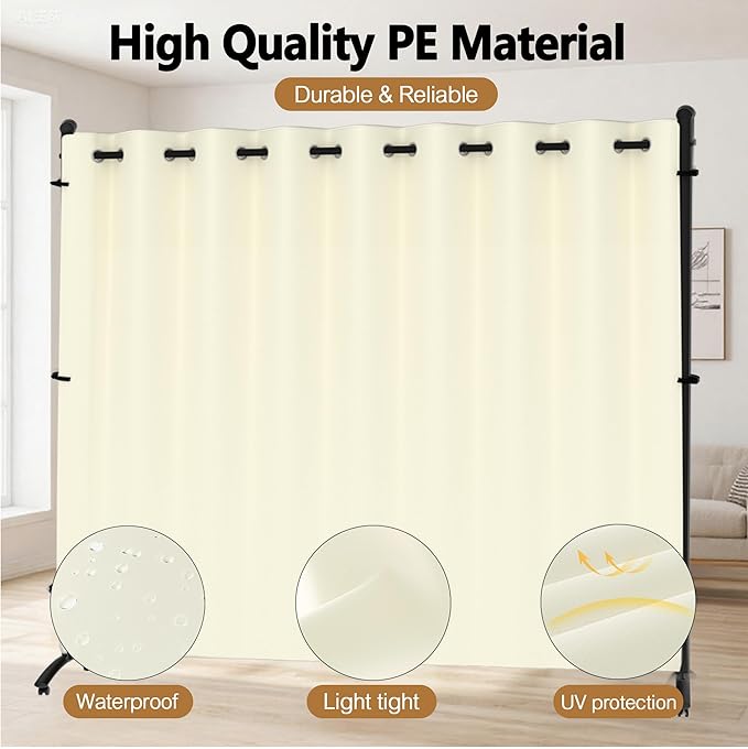 Room Divider, Curtain Privacy Screen - Image 3