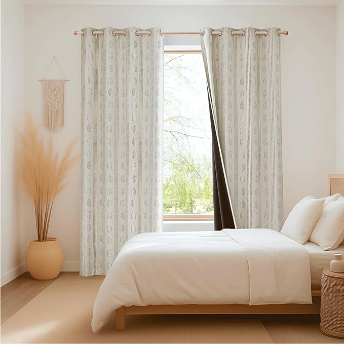 100% Boho Blackout Curtains 96 Inches Long - Image 8