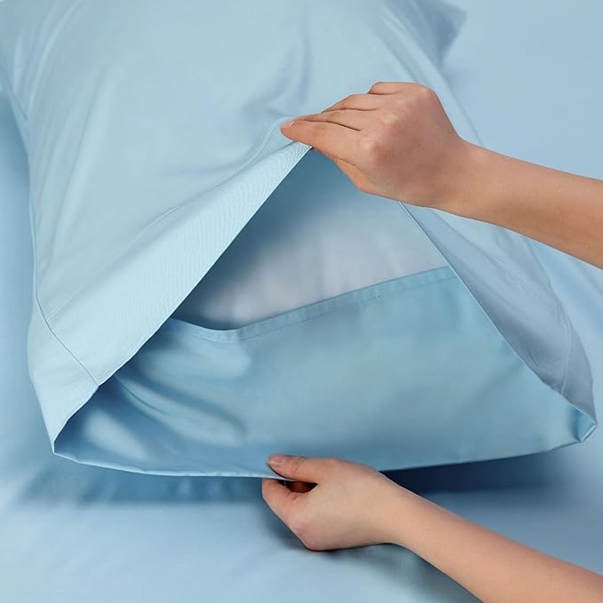 Bedsure Cooling Sheets Twin, Rayon Derived from Bamboo, Breathable & Soft Twin - Image 5