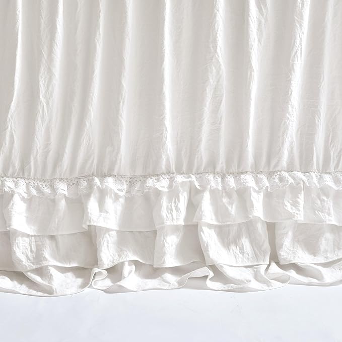 Lush Decor Ella Ruffle Lace Bedspread, 3 Piece Set, Ivory - Image 6