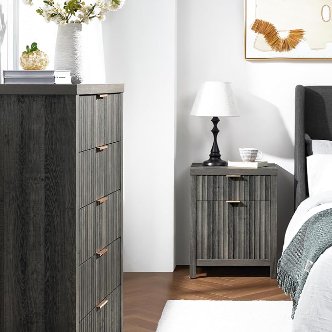 5 Drawers Dresser for Bedroom, 44 Inches Tall Modern Bedroom Dressers, Chest of - Image 2