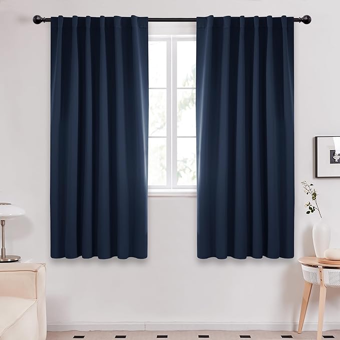 Deconovo Blackout Curtains, Thermal Insulated, W52 x L72 2 Panels, Back Tab by Deconovo