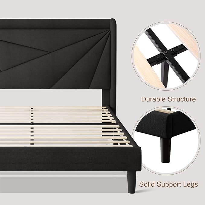 Queen Size Upholstered Bed Frame - Image 7