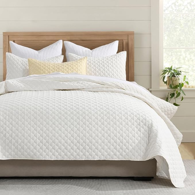 HORIMOTE HOME Cream Quilt Queen Size, Lightweight Quilts by HORIMOTEHOME