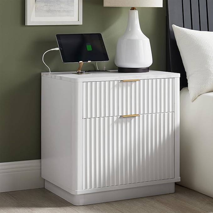 T4TREAM 23'' Fluted Nightstand Set of 2 - Image 2