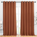 NICETOWN Burnt Orange Blackout Living Room Curtains 110 inches Long, Grommet by NICETOWN