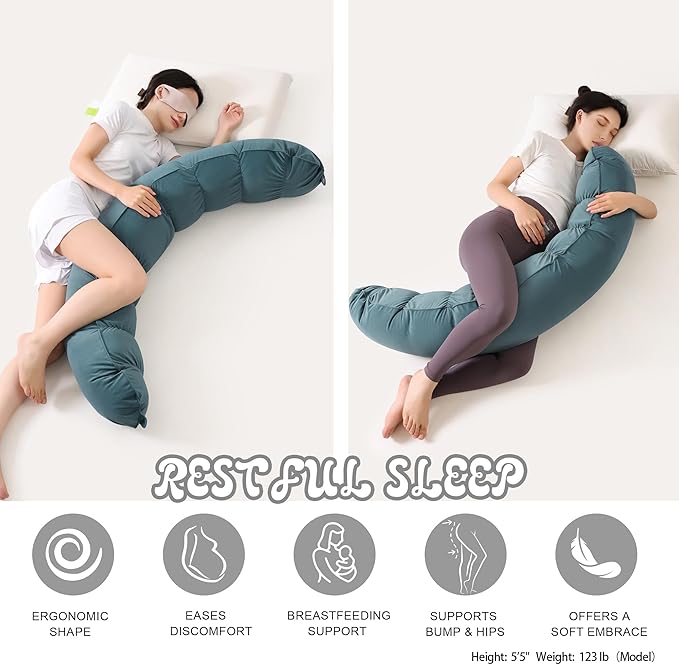 Peallow – Long Round Body Pillow - Image 5