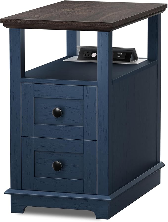 HIFYOBRO 2 Drawers End Table by HIFYOBROUS