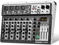 6 Channel Audio Interface Sound Board Mixing Console 16-Bit DSP DJ Mixer Audio by RiworalAudio