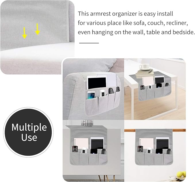 SYSOV Sofa Armrest Organizer, Remote Control Holder - Image 5