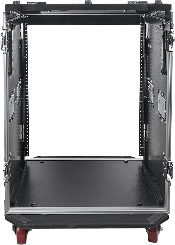 Sound Town Heavy-Duty 1/2" 14U PA DJ Rack/Road Case - Image 4