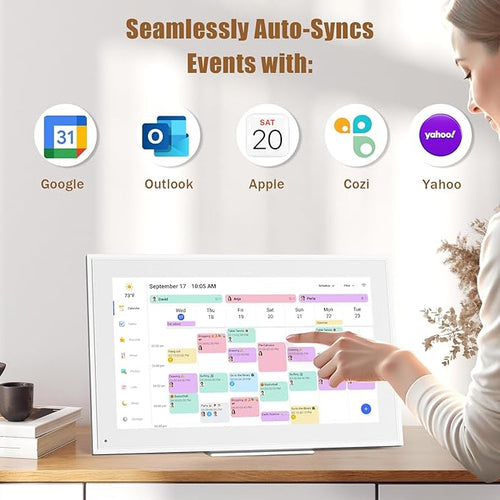 15.6-inch Wall Digital Calendar, Smart WiFi Calendar & Chore Chart, Full HD - Image 2