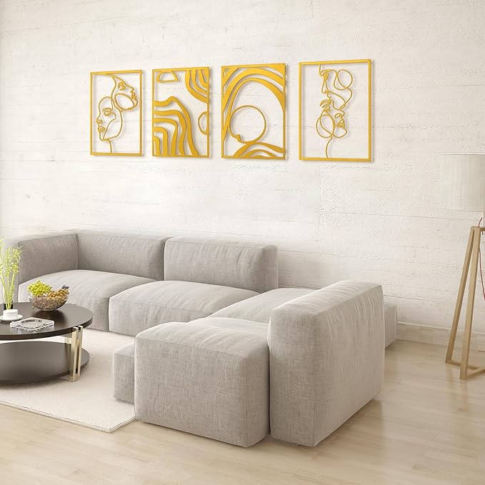 Art3d Metal Wall Art, Line Art Wall Décor, Life and Romance Story theme - Image 4