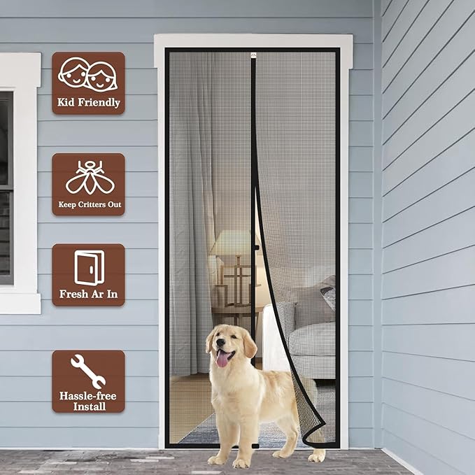 Yotache Customized Magnetic Screen Door, Anti-Tearing Reinforced Screens - Image 5