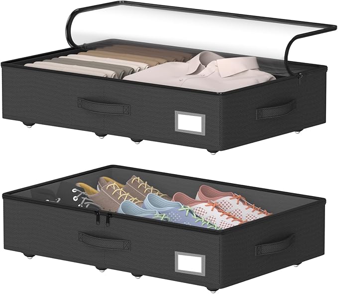 Underbed Storage With Wheels, No Assembly Required by EASIERLIFEENJOYWORLDBEAUTY