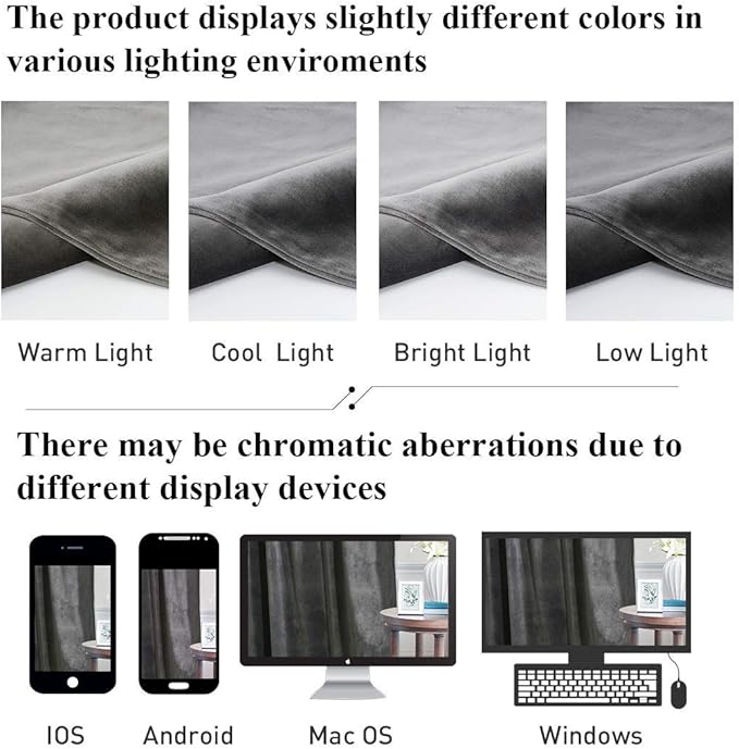 StangH Grey Blackout Velvet Curtains 63 inch - Image 9
